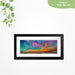 Cloudy Sunset Painting - Black Frame with Mount