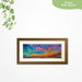 Cloudy Sunset Painting - Brown Frame with Mount