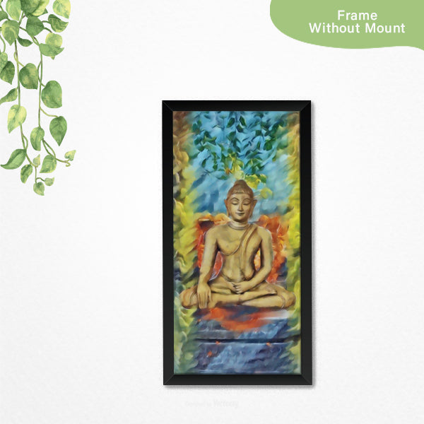 Buddha Painting - Black Frame Without Mount