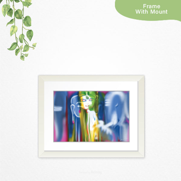 Universal Love Painting - White Frame with Mount